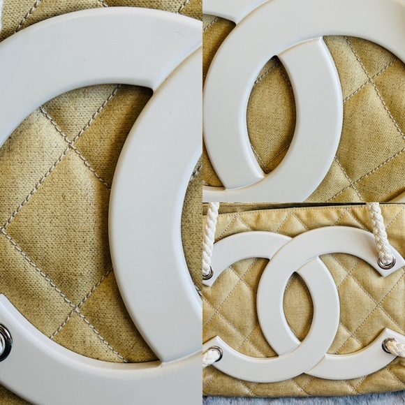 🌸 Rare!! Chanel Limited Edition 2008 Cruise Yacht Coated Canvas tote bag🌸 - Picture 5 of 15